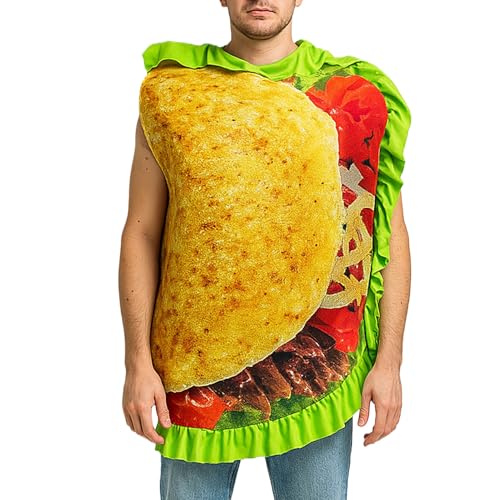 Davivian Burrito Kostüm - Halloween Mexikanisches Burrito Verkleidung Spaß Outfit - Lustige Kostüme Für Damen Herren Verkleiden Bühnenauftritte Fotoshooting Feste Events Karneval von Davivian
