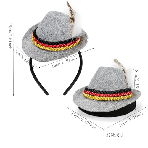 Davivian Oktoberfest Stirnband Damen | Kopfbedeckung Für Erwachsene Bei Festen & Veranstaltungen | Filz Retro Hut Deko Für Mottopartys Veranstaltungen Feiern Erwachsene Davivian Oktoberfest Stirnband Damen | Kopfbedeckung Für Erwachsene Bei Festen & Veranstaltungen | Filz Retro Hut Deko Für Mottopartys Veranstaltungen Feiern Erwachsene von Davivian