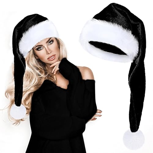 Davivian Santa Mütze Erwachsene 75 cm Lang | Weicher Samt Weihnachtsmütze Für Erwachsene,Kopfaccessoire Kostumzubehor Feier Silvester Karneval Buhnenfest Winterfest Maskerade Davivian Santa Mütze Erwachsene 75 cm Lang | Weicher Samt Weihnachtsmütze Für Erwachsene,Kopfaccessoire Kostumzubehor Feier Silvester Karneval Buhnenfest Winterfest Maskerade von Davivian
