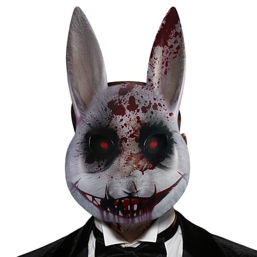 Davivian Unheimliche Hasenmaske,Kostüm Maske Cosplay | Kostüm Verkleidung Requisiten für Theater Bühne Show Performance Party Maskerade Cosplay Fest Feier Familienfest Davivian Unheimliche Hasenmaske,Kostüm Maske Cosplay | Kostüm Verkleidung Requisiten für Theater Bühne Show Performance Party Maskerade Cosplay Fest Feier Familienfest von Davivian