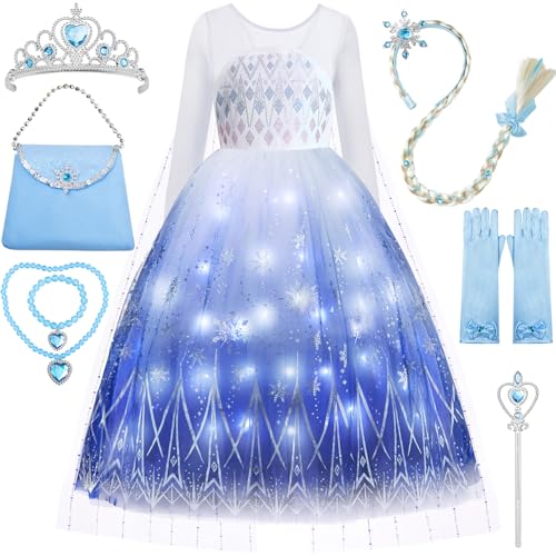 Davvew Prinzessin Kleid für Mädchen, LED leuchtendes Prinzessin Kostüm für Mädchen, Weihnachten, Halloween, LED Kostüm für Teenager, Kleinkinder Davvew Prinzessin Kleid für Mädchen, LED leuchtendes Prinzessin Kostüm für Mädchen, Weihnachten, Halloween, LED Kostüm für Teenager, Kleinkinder von Davvew