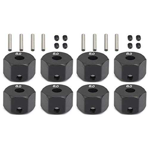 Daweglop 8 Stück 12MM Rad Sechskant Nabe für 1/10 RC Crawler Axial SCX10 Traxxax Trx4 RC Auto Teil, 8mm Daweglop 8 Stück 12MM Rad Sechskant Nabe für 1/10 RC Crawler Axial SCX10 Traxxax Trx4 RC Auto Teil, 8mm von Daweglop