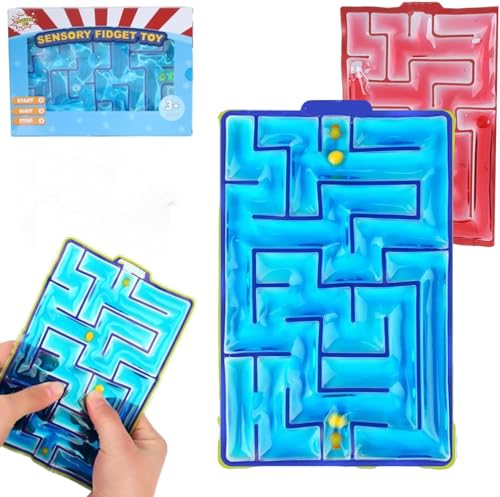 2 Stück Labyrinth Spiel Sensorik Spielzeug, Gelgefüllte sensorische Squeeze Spielzeuge, Anti Stress Autismus Spielzeug für Kinder Jugendliche, Beruhigend Bei Stress Angst 2 Stück Labyrinth Spiel Sensorik Spielzeug, Gelgefüllte sensorische Squeeze Spielzeuge, Anti Stress Autismus Spielzeug für Kinder Jugendliche, Beruhigend Bei Stress Angst von Dawumin