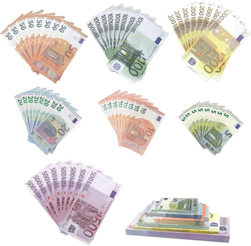 210 Blätter Spielgeld Kaufmannsladen Spielen Deko (210pcs) von Dawumin