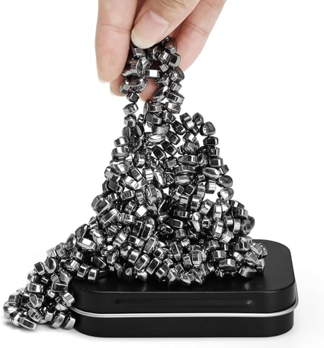 300g Schwarz Mini Magnetsteine, Crack Magnets Fidget Stone für Anti Stress, Adhs Spielzeug Erwachsene, Zeitvertreib Geschenkidee, Büro-Gadget, Relax-Tool, ASMR (Schwarz) von Dawumin