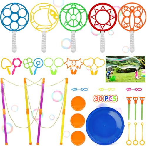 30 Stück Seifenblasen Kinder Set, Riesenseifenblasen, Seifenblasenstab, Seifenblasen Groß, Seifenblasen Blase, für Indoor und Outdoor Bubble Maker Spiele, Perfekt für Partys, Hochzeit (30pcs) 30 Stück Seifenblasen Kinder Set, Riesenseifenblasen, Seifenblasenstab, Seifenblasen Groß, Seifenblasen Blase, für Indoor und Outdoor Bubble Maker Spiele, Perfekt für Partys, Hochzeit (30pcs) von Dawumin