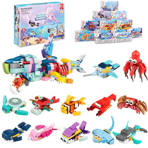 Dawumin Mitgebsel Kindergeburtstag Gastgeschenke, 12 Pack Mini Bausteine Meereslebewesen, 12 in 1 Party Animals Bausteine Spielzeug, Mitgebsel Kinder Set für 4-12 Jahre Mädchen und Jungen Dawumin Mitgebsel Kindergeburtstag Gastgeschenke, 12 Pack Mini Bausteine Meereslebewesen, 12 in 1 Party Animals Bausteine Spielzeug, Mitgebsel Kinder Set für 4-12 Jahre Mädchen und Jungen von Dawumin