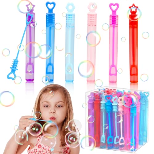 Dawumin Seifenblasen Kinder, 48 Stück Mini Seifenblasen Set, Seifenblasenstab, Seifenblasen Kinder Mitgebsel, Seifenblasen Klein für Kindergeburtstag Bubble Geschenke Hochzeit Party (48pcs) von Dawumin