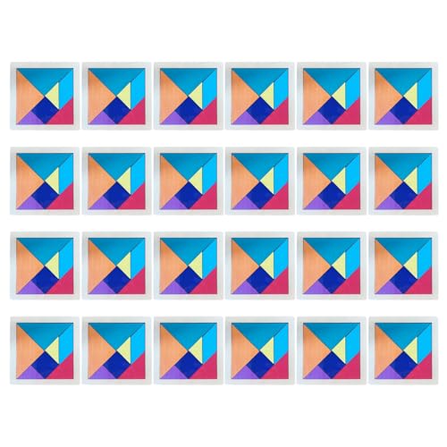 Dawutocap 24pcs Holz Tangram Puzzle Set Für Kinder Mit Farbenfroher Geometrischer Form Ideal Für Pädagogische Interaktion Spielen Spielspaß Dawutocap 24pcs Holz Tangram Puzzle Set Für Kinder Mit Farbenfroher Geometrischer Form Ideal Für Pädagogische Interaktion Spielen Spielspaß von Dawutocap