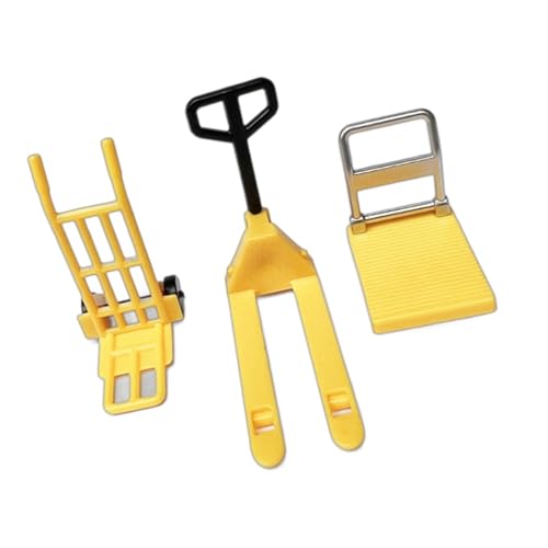 Dawutocap 3pcs Dollhouses Engineering Tools Handcart Gabelstapler In 1/12 Skala Zum Erstellen Von Miniaturlagern Dawutocap 3pcs Dollhouses Engineering Tools Handcart Gabelstapler In 1/12 Skala Zum Erstellen Von Miniaturlagern von Dawutocap