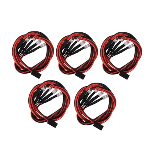 Dawutocap 5pcs Fernbedienungsauto LED Leuchten 4LED Weißer Scheinwerfer Für 1/10 Spielzeug Crawler Auto Dawutocap 5pcs Fernbedienungsauto LED Leuchten 4LED Weißer Scheinwerfer Für 1/10 Spielzeug Crawler Auto von Dawutocap