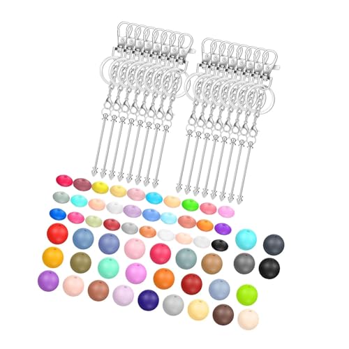 Dawutocap Bunter Schlüsselanhänger, Perlendekoration für den täglichen Gebrauch und als Geschenk, bunte Schlüsselanhänger für Handtasche, Tasche, Geldbörse Dawutocap Bunter Schlüsselanhänger, Perlendekoration für den täglichen Gebrauch und als Geschenk, bunte Schlüsselanhänger für Handtasche, Tasche, Geldbörse von Dawutocap