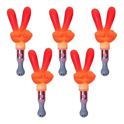 Dawutocap Fingerförmige Glühstöcke Neujahrspartys Bevorzugt Glühstangen Geste Leuchtstangen LED Ligh Light STILKS Kinder Leuchten Spielzeug von Dawutocap