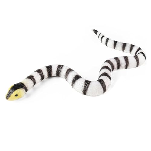 Dawutocap Gummischlangenspielzeug Realistisches Schlangenmodell Spielzeug Für Gartenvogelschmerzen Und Halloween Streich Props Schlangenmodell von Dawutocap