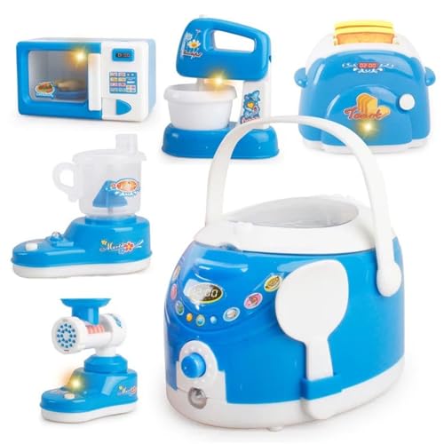 Dawutocap Interaktive Spielzeugküchengeräte Für Kinder 6 Teile Mit Elektromixern Herd Reiskocher Für Mädchen Und Jungen Dawutocap Interaktive Spielzeugküchengeräte Für Kinder 6 Teile Mit Elektromixern Herd Reiskocher Für Mädchen Und Jungen von Dawutocap