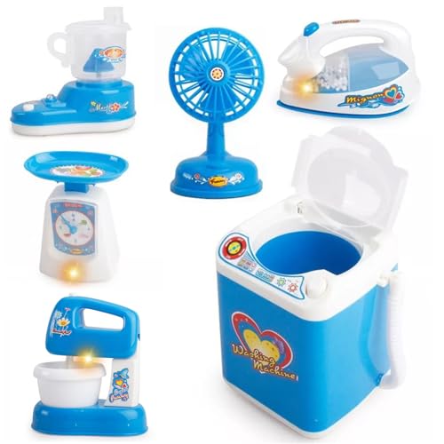 Dawutocap Interaktive Spielzeugküchengeräte Für Kinder 6 Teile Mit Elektromixern Herd Reiskocher Für Mädchen Und Jungen von Dawutocap
