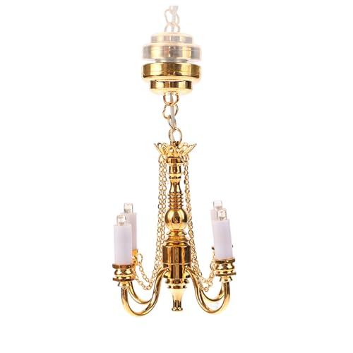 Dawutocap Kronleuchter Modell Schlafzimmer Deckenleuchte Miniaturlampe Modellzubehör Rollenspiel Möbel Beleuchtung Spielzeugpuppe Haus Dawutocap Kronleuchter Modell Schlafzimmer Deckenleuchte Miniaturlampe Modellzubehör Rollenspiel Möbel Beleuchtung Spielzeugpuppe Haus von Dawutocap