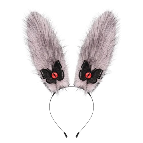 Dawutocap Langes Plüsch-Ohren-Stirnband, weiches Plüsch-Ohr-Stirnband, Halloween, Cosplay, Zubehör für Damen, Maskerade, Halloween, Cosplay Dawutocap Langes Plüsch-Ohren-Stirnband, weiches Plüsch-Ohr-Stirnband, Halloween, Cosplay, Zubehör für Damen, Maskerade, Halloween, Cosplay von Dawutocap