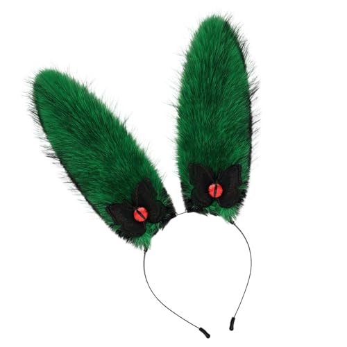 Dawutocap Langes Plüsch-Ohren-Stirnband, weiches Plüsch-Ohr-Stirnband, Halloween, Cosplay, Zubehör für Damen, Maskerade, Halloween, Cosplay Dawutocap Langes Plüsch-Ohren-Stirnband, weiches Plüsch-Ohr-Stirnband, Halloween, Cosplay, Zubehör für Damen, Maskerade, Halloween, Cosplay von Dawutocap
