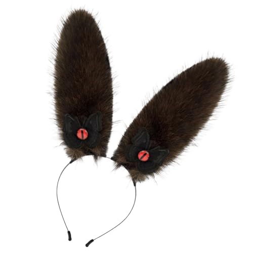 Dawutocap Langes Plüsch-Ohren-Stirnband, weiches Plüsch-Ohr-Stirnband, Halloween, Cosplay, Zubehör für Damen, Maskerade, Halloween, Cosplay Dawutocap Langes Plüsch-Ohren-Stirnband, weiches Plüsch-Ohr-Stirnband, Halloween, Cosplay, Zubehör für Damen, Maskerade, Halloween, Cosplay von Dawutocap