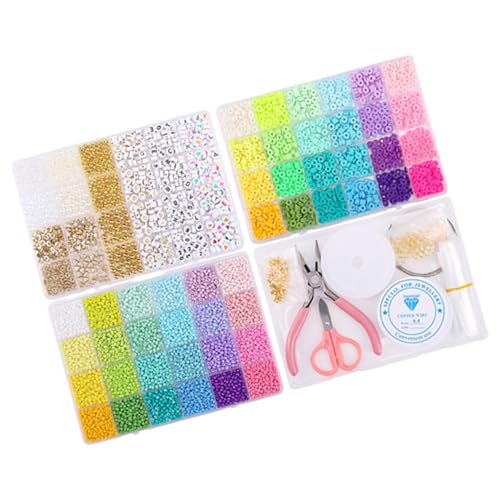 Dawutocap Seedes Perlen Charme Armband Schmuck Machen Kits Freundschaftsarmband Kits Mit Alphabeten Buchstaben Perlen Star Perle Für Frauen von Dawutocap