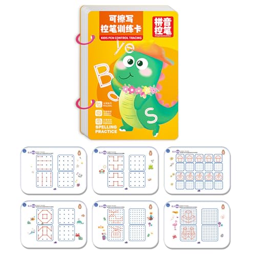 Dawutocap Stiftkontrollaktivitätstrainingsbuch Für Kinder Mit 4 Stiften Und Radiergummi Für Frühkindliche Bildungsverfolgungspraxisbuch von Dawutocap