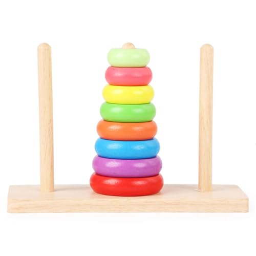 Dawutocap Tower of Hanoi Blockspielzeug Für Kinder 3-6 Jahre Alte Geschenke Die Regenbogen Spielzeugmotor Fähigkeit Für Babys Kleinkind Stapeln Dawutocap Tower of Hanoi Blockspielzeug Für Kinder 3-6 Jahre Alte Geschenke Die Regenbogen Spielzeugmotor Fähigkeit Für Babys Kleinkind Stapeln von Dawutocap