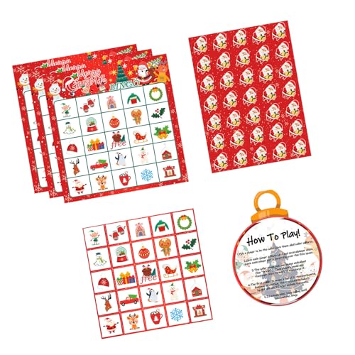 Dawutocap Weihnachtsfeier Bingo Card Set Interactive Family Game Mit 24 Spielkarten Für Familienversammlungen Urlaub Winterparty Dawutocap Weihnachtsfeier Bingo Card Set Interactive Family Game Mit 24 Spielkarten Für Familienversammlungen Urlaub Winterparty von Dawutocap