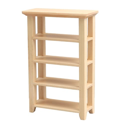 Holz 4 Ebenen Miniaturholzschelf Für 1/12 Skala Dollhouses Möbelzubehör Für Modellenthusiasten Und Sammler Holz 4 Ebenen Miniaturholzschelf Für 1/12 Skala Dollhouses Möbelzubehör Für Modellenthusiasten Und Sammler von Dawutocap