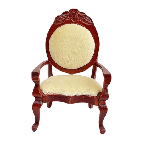 Miniatur Holzsofa und Sessel Set mit Couchtisch für 1:12 Puppenhäuser Wohnzimmer Szene Luxus Puppenhäuser Möbel Kollektion von Dawutocap
