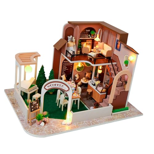 Miniaturcafé Tiny House Set Wood Room Decors Decors Craft Kits Mit Möbeln Und LED Licht Für Erwachsene Und Teenager Miniaturcafé Tiny House Set Wood Room Decors Decors Craft Kits Mit Möbeln Und LED Licht Für Erwachsene Und Teenager von Dawutocap