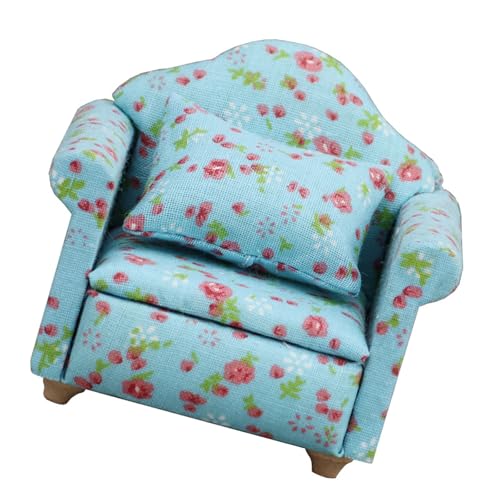 Schlafzimmer Single Sofa Miniaturmöbelmodell Zubehör Rollenspiel Möbel Gestreifte Couch Dollhouses Schlafzimmer Single Sofa Miniaturmöbelmodell Zubehör Rollenspiel Möbel Gestreifte Couch Dollhouses von Dawutocap