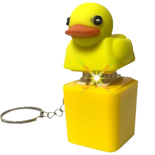 1/2 Stück Duckeys Quacking Fidget Toy, Süßer Schlüsselanhänger, Duckeys Keycap Schlüsselanhänger, Enten Schlüsselanhänger Mit Licht & Sound, Stress Abbauen Und Spaß Haben (1 Stück) von Dawwoti