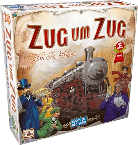 Days of Wonder | UNBOX NOW | Zug um Zug | Grundspiel | Familienspiel | Spiel des Jahres 2004 | 2-5 Spieler | Ab 8+ Jahren | 45+ Minuten | Deutsch von Asmodee