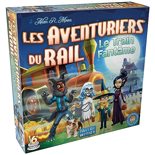 Days of Wonder - Asmodee – Die Abenteurer der Schiene: Der Geisterzug – Gesellschaftsspiele – Brettspiele – Familienspiel ab 6 Jahren – 2 bis 4 Spieler – französische Version von Days of Wonder
