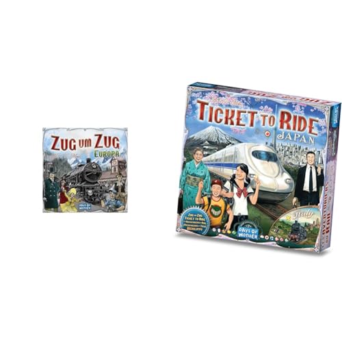 Days of Wonder - UNbox Now - Zug um Zug – Europa, Grundspiel, Familienspiel, Brettspiel, 2-5 Spieler, Ab 8+ Jahren, 45+ Minuten, Deutsch + Zug um Zug, Japan + Italien (Spiel-Zubehör) von Days of Wonder