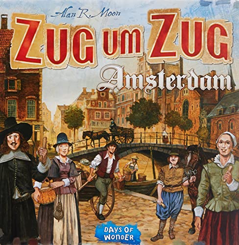 Asmodee | Days of Wonder | Zug um Zug – Amsterdam | Familienspiel | Brettspiel | 2-4 Spieler | Ab 8+ Jahren | 15+ Minuten | Deutsch von Days of Wonder