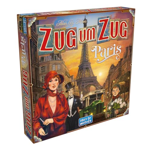 Days of Wonder | Zug um Zug: Paris | Familienspiel | Brettspiel | 2-4 Spieler | Ab 8+ Jahren | 10-15 Minuten | Deutsch von Asmodee