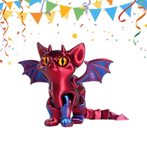 Dayysiuy 3D Gedrucktes Tier, 3D-Druck Katzen Figur Für Schreibtisch, Entspannender Begleiter, Bewegliche Mehrgliedrige Figur Für Erwachsene Mädchen Haustierliebhaber Schüler Teens Kinder von Dayysiuy