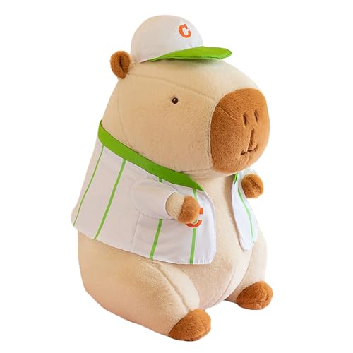 Dayysiuy Capybara Stofftier, Capybara Stofftier - Capybara Puppe Sport Capybara | 14-Zoll-Capybara-Spielzeug, Capybara-Plüschtier mit Baseballmütze, gefülltes Capybara, Wohndekoration Dayysiuy Capybara Stofftier, Capybara Stofftier - Capybara Puppe Sport Capybara | 14-Zoll-Capybara-Spielzeug, Capybara-Plüschtier mit Baseballmütze, gefülltes Capybara, Wohndekoration von Dayysiuy