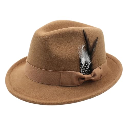 Dayysiuy Deutscher Hut Für Oktoberfest,Filzhut Herren | Elegante Kopfbedeckung Für Paare Erwachsene Damen - Oktoberfest Party Kostüm von Dayysiuy