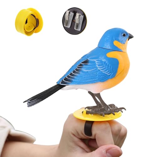Dayysiuy Sprechender Vogel | Vogel Figuren Spielzeug | Niedliches Realistisches Tier Interaktives Sensorikspiel Für Schreibtisch Deko Raum Wartebereich von Dayysiuy