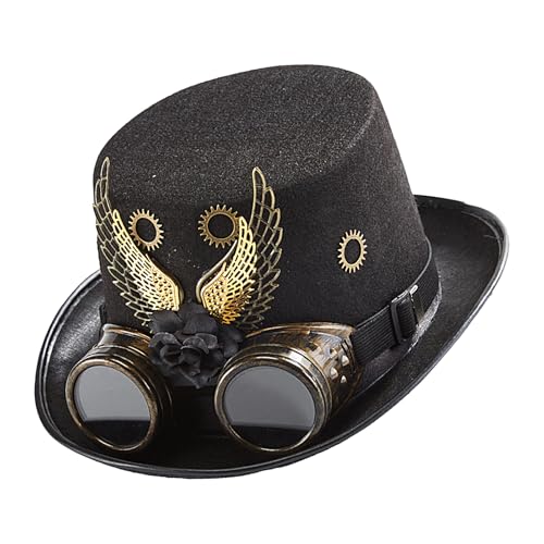 Dayysiuy Steampunk Zylinderhüte für Herren,Musikfest Hut - Kopfbedeckung Zubehör für Karneval Maskerade Reise Modefans Fotografie Theaterauftritte Musikfestivals Dayysiuy Steampunk Zylinderhüte für Herren,Musikfest Hut - Kopfbedeckung Zubehör für Karneval Maskerade Reise Modefans Fotografie Theaterauftritte Musikfestivals von Dayysiuy