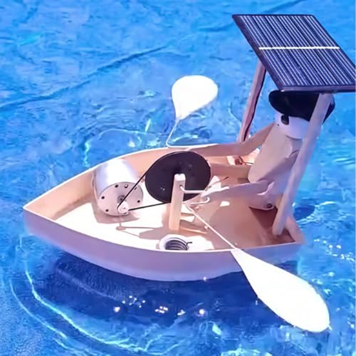 Solar Powered Rowing Robot, Solarbetriebene Ruderroboter, Pool Schwimmboot Spielzeug Für Kinder, Handgefertigtes Robotermodell Aus Holz, Kreatives Schwimmbad Spielzeug Wasserspielzeug, 15x10x15cm Solar Powered Rowing Robot, Solarbetriebene Ruderroboter, Pool Schwimmboot Spielzeug Für Kinder, Handgefertigtes Robotermodell Aus Holz, Kreatives Schwimmbad Spielzeug Wasserspielzeug, 15x10x15cm von Dayysiuy