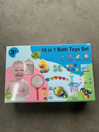 Badewannenspielzeug Set,38 Stück Badespielzeug Baby ab 1 2 3 4 Jahr,Badespielzeug für Kleinkinder oder Kinder Schwimmbad Pool Tiere Schwimmendes WasserSpielzeug,Gießkanne Stapelbecher,Baby Bath Books Badewannenspielzeug Set,38 Stück Badespielzeug Baby ab 1 2 3 4 Jahr,Badespielzeug für Kleinkinder oder Kinder Schwimmbad Pool Tiere Schwimmendes WasserSpielzeug,Gießkanne Stapelbecher,Baby Bath Books von Dazhshun