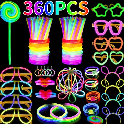 Dazhtu 360 Stück Knicklichter Party Set, Leuchtstäbe für Kinder Erwachsene Party Deko, knicklichter Kinder Neon Party,200 Glow Sticks, Leuchtarmbänder für Halloween ,Hochzeit, Festivals Party deko Dazhtu 360 Stück Knicklichter Party Set, Leuchtstäbe für Kinder Erwachsene Party Deko, knicklichter Kinder Neon Party,200 Glow Sticks, Leuchtarmbänder für Halloween ,Hochzeit, Festivals Party deko von Dazhtu