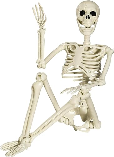 Dazhtu Halloween Skelett Dekoration 90cm Realistisches Ganzkörper Skelett mit beweglichen Gelenken für Party von Dazhtu