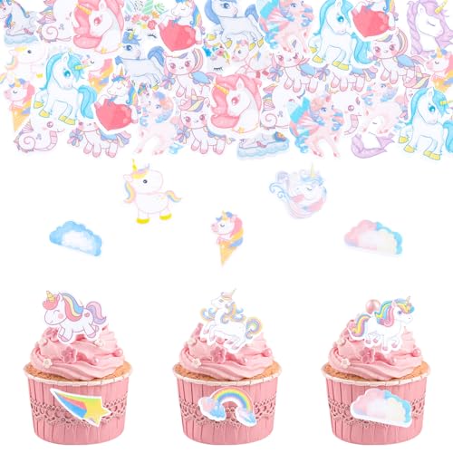 DazzJoy 80 Stück Einhorn Tortendeko Essbar,Esspapier Tortendeko,Essbare Einhorn Kuchendeko Mädchen,Einhorn Muffin Deko Essbar,Einhorn Cupcake Topper Mädchen,Einhorn Deko Torte für Geburtstag Party DazzJoy 80 Stück Einhorn Tortendeko Essbar,Esspapier Tortendeko,Essbare Einhorn Kuchendeko Mädchen,Einhorn Muffin Deko Essbar,Einhorn Cupcake Topper Mädchen,Einhorn Deko Torte für Geburtstag Party von Dazzjoy