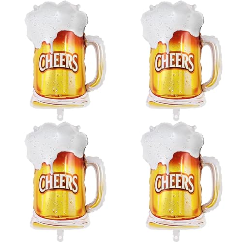 DazzJoy Bier Luftballon, 4 Stück XXL Bierglas Luftballons Geburtstag, Oktoberfest Deko Helium Ballon, Bier Deko Ballons Bayrische Deko, Bier Folienballon für Oktoberfest 2024 Deko, Bar Party Deko DazzJoy Bier Luftballon, 4 Stück XXL Bierglas Luftballons Geburtstag, Oktoberfest Deko Helium Ballon, Bier Deko Ballons Bayrische Deko, Bier Folienballon für Oktoberfest 2024 Deko, Bar Party Deko von Dazzjoy