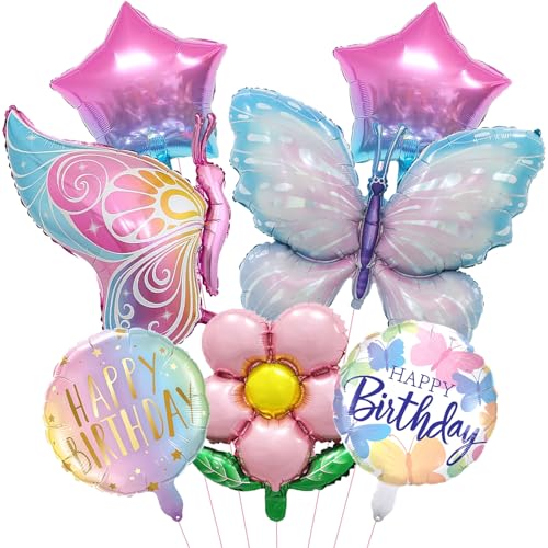 DazzJoy 7 Stück Schmetterling Luftballon Bunt, XXL Schmetterling Ballon, Deko Schmetterlinge Folienballon Geburtstag, Schmetterling Helium Ballons für Deko Geburtstag Mädchen, Kindergeburtstag Deko DazzJoy 7 Stück Schmetterling Luftballon Bunt, XXL Schmetterling Ballon, Deko Schmetterlinge Folienballon Geburtstag, Schmetterling Helium Ballons für Deko Geburtstag Mädchen, Kindergeburtstag Deko von Dazzjoy